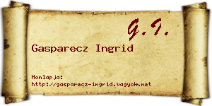 Gasparecz Ingrid névjegykártya